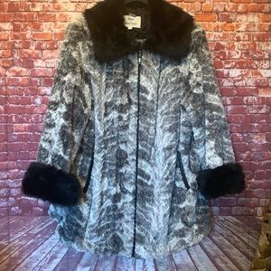 Beautiful Dennis Basso Faux Fur Coat! NWOT